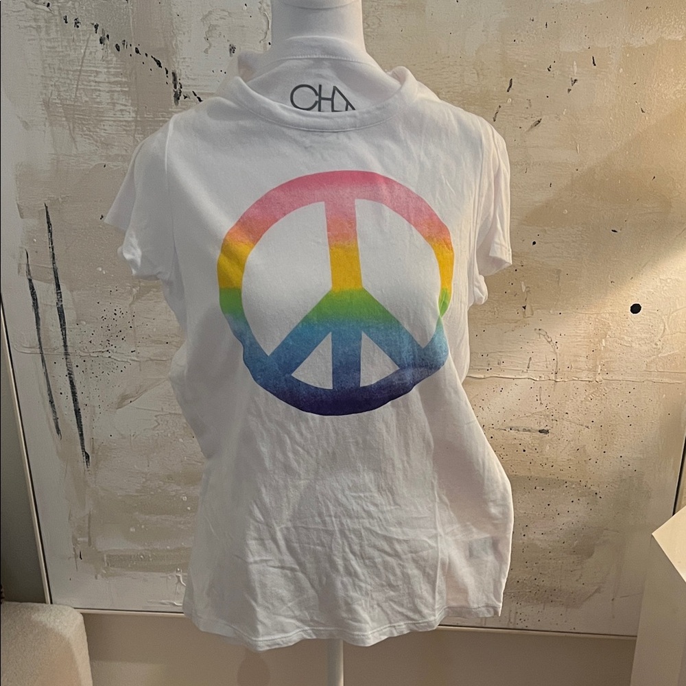 Chaser Rainbow Peace Sign T-Shirt size Large